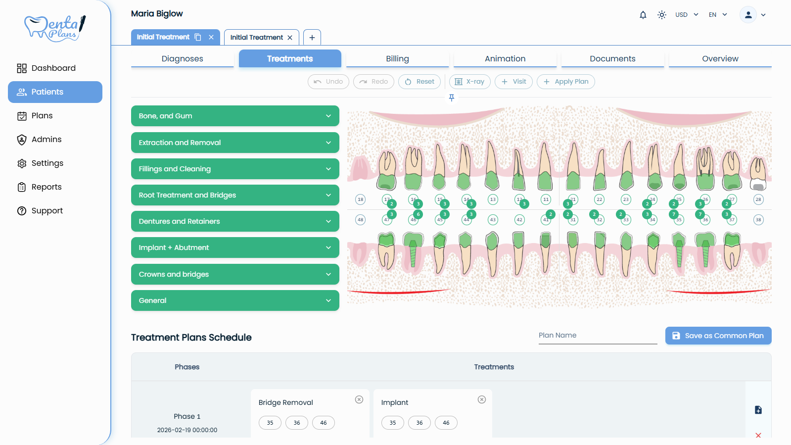 Create Treatment Plans